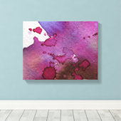 Lila Aquarellbilder Leinwanddruck (Insitu (Holzboden))