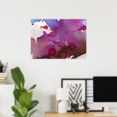 Lila Aquarellbilder Poster (Heimbüro)