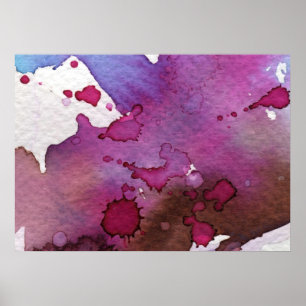 Lila Aquarellbilder Poster