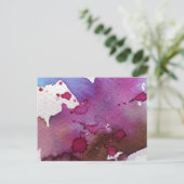 Lila Aquarellbilder Postkarte (Stehend Vorderseite)