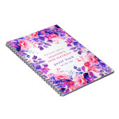 Lila Aquarellblume 80. Geburtstagskarte Notizblock (Rechte Seite)