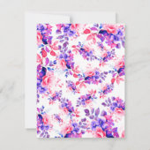 Lila Aquarellblume 90. Geburtstagsprogramm Einladung (Rückseite)