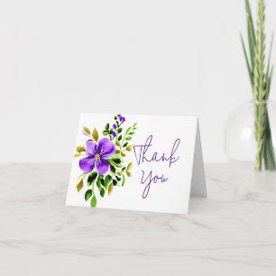 Lila Aquarellblume anpassbar Karte