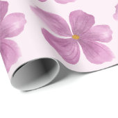 Lila Aquarellblume Geschenkpapier (Rolleneckpunkt)