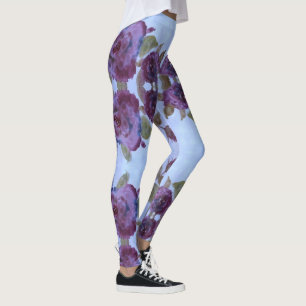 Lila Aquarellblume Leggings