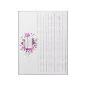 Lila Aquarellblume Notizblock (Rotiert)