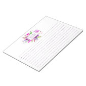 Lila Aquarellblume Notizblock (angewinkelt)