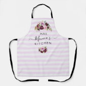 lila Aquarellblume personalisiert Schürze (Vorderseite)