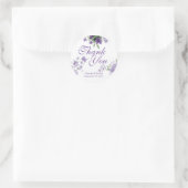 Lila Aquarellblume Vielen Dank an Aufkleber (Tasche)