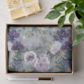 Lila Aquarellblumen Seidenpapier (Geschenk)