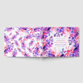 Lila Aquarellblüte 60. Geburtstagskarte Gästebuch (Voll)