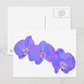 Lila Aquarellblüte Orchideenmalerei Postkarte (Vorne/Hinten)