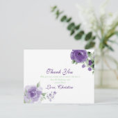 Lila Aquarellblüte, vielen Dank an die Karten (Stehend Vorderseite)