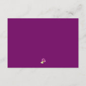 Lila Aquarellblüten Hochzeitsempfang Begleitkarte (Rückseite)