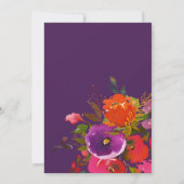 Lila Aquarellblütendusche Einladung (Rückseite)