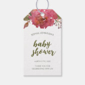 Lila Aquarellblütendusche Kinderdusche Gefallen Ta Geschenkanhänger (Vorderseite)