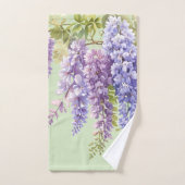 Lila Aquarellblütenwisteria lilac botanisch Badhandtuch Set (Handtuch)