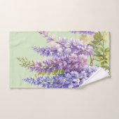 Lila Aquarellblütenwisteria lilac botanisch Badhandtuch Set (Handtuch)