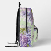 Lila Aquarellblütenwisteria lilac botanisch Bedruckter Rucksack (Links)