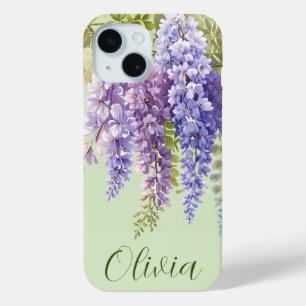 Lila Aquarellblütenwisteria lilac botanisch Case-Mate iPhone Hülle