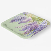 Lila Aquarellblütenwisteria lilac botanisch Pappteller (Gewinkelt)