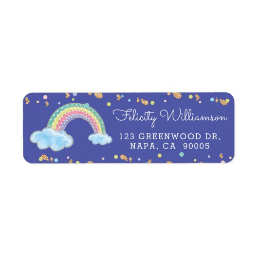 Lila Aquarellbrasse Confetti Kinderdusche (Vorne)