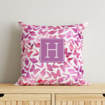 Lila Aquarellbutterfische Mit Monogramm Kissen<br><div class="desc">Süßes Schmetterlingsmuster in den Farben Blau und Grün. Personalisieren Sie es mit Ihrem Namen,  Monogramm oder einem beliebigen Text Ihrer Wahl.</div>