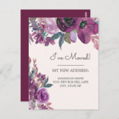 Lila Aquarellcreme Postkarte (Vorne/Hinten)