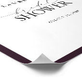 Lila Aquarelldusche Willkommen Poster (Ecke)