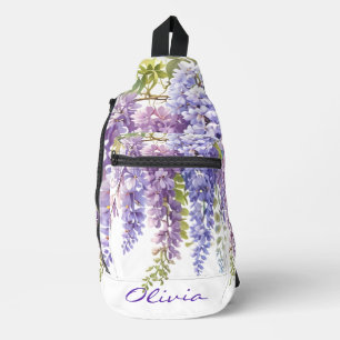 Lila Aquarelleria floral Crossbody Bag