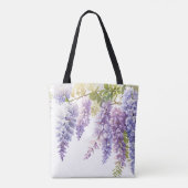 Lila Aquarelleria floral Tasche (Rückseite)