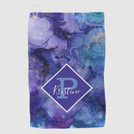 Lila Aquarellfarbe Abstrakt mit benutzerdefinierte Golfhandtuch