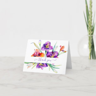 Lila Aquarellfarbe Iris personalisiert Danke Auto