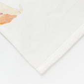 Lila Aquarellfarbe Iris personalisiert Fleecedecke (Ecke)