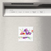 Lila Aquarellfarbe Iris personalisiert Magnet (In Situ (Geschirrspüler))