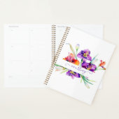Lila Aquarellfarbe Iris personalisiert Planer (Anzeige)