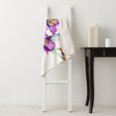 Lila Aquarellfarbe Iris personalisiert Sherpadecke (Beispiel)