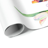 Lila Aquarellfarbe Iris personalisierte Umhüllungs Geschenkpapier (Rolleneckpunkt)