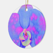 Lila Aquarellfarbe Orchideenmalerei Keramik Ornament (Links)