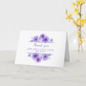 Lila Aquarellfarben Anemone Blume Art Dankeschön Karte (Gelbe Blume)