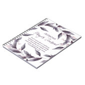 Lila Aquarellfarben-Blätter Gebet-Journal Notizblock (Linke Seite)