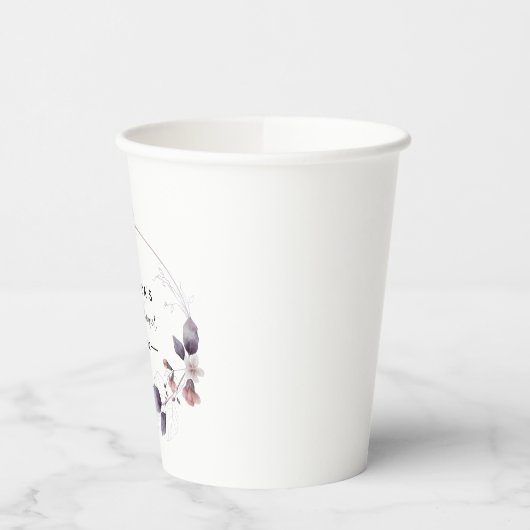 Lila Aquarellfarben Blume Babyduschpapier Pappbecher (Links)