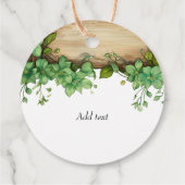 Lila Aquarellfarben-Blume Geschenkanhänger (Rückseite)