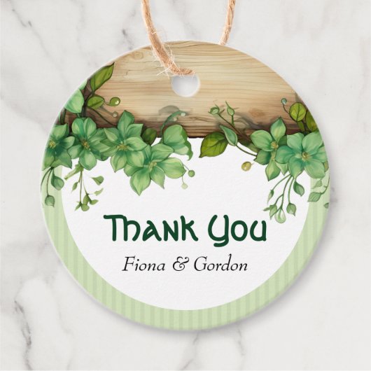 Lila Aquarellfarben-Blume Geschenkanhänger (Vorderseite)