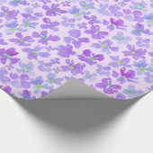 Lila Aquarellfarben-Blume Geschenkpapier (Ecke)