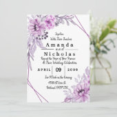 Lila Aquarellfarben-Blume mit Typografie (Stehend Vorderseite)