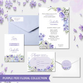 Lila-Aquarellfarben-Blume Rücksendeadresse