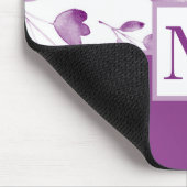 Lila Aquarellfarben-Blume stems Mouse Pad Mousepad (Ecke)
