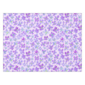 Lila Aquarellfarben-Blume Tischdecke (Vorderseite (Horizontal))