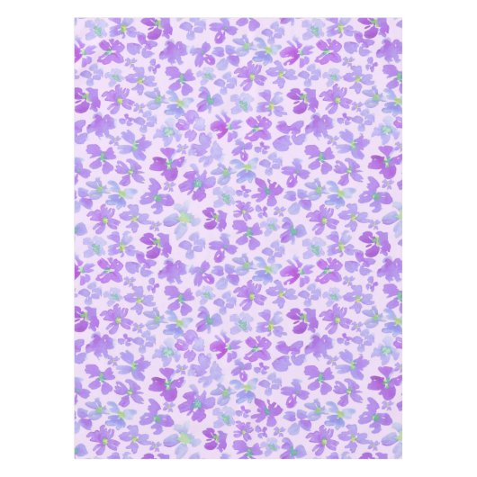 Lila Aquarellfarben-Blume Tischdecke (Vorderseite)